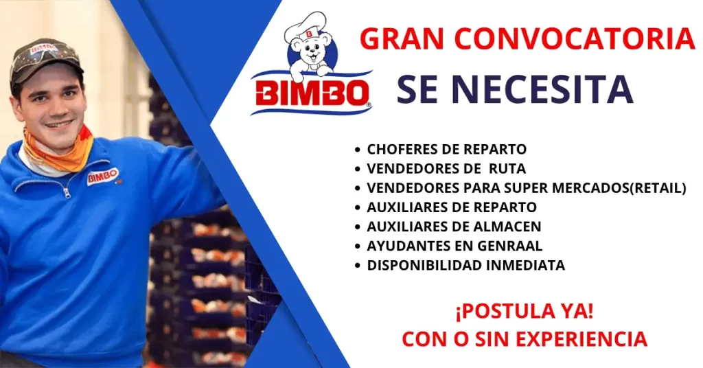 NUEVA CONVOCARTORIA LABORAL BIMBO